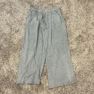 Gray wide leg sweatpants